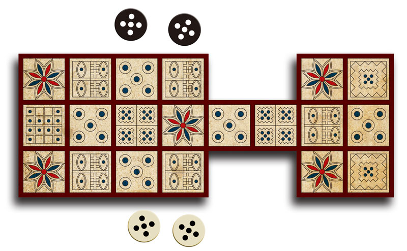 図2：ウル王朝のゲーム盤を描いてみた